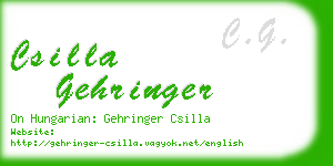csilla gehringer business card